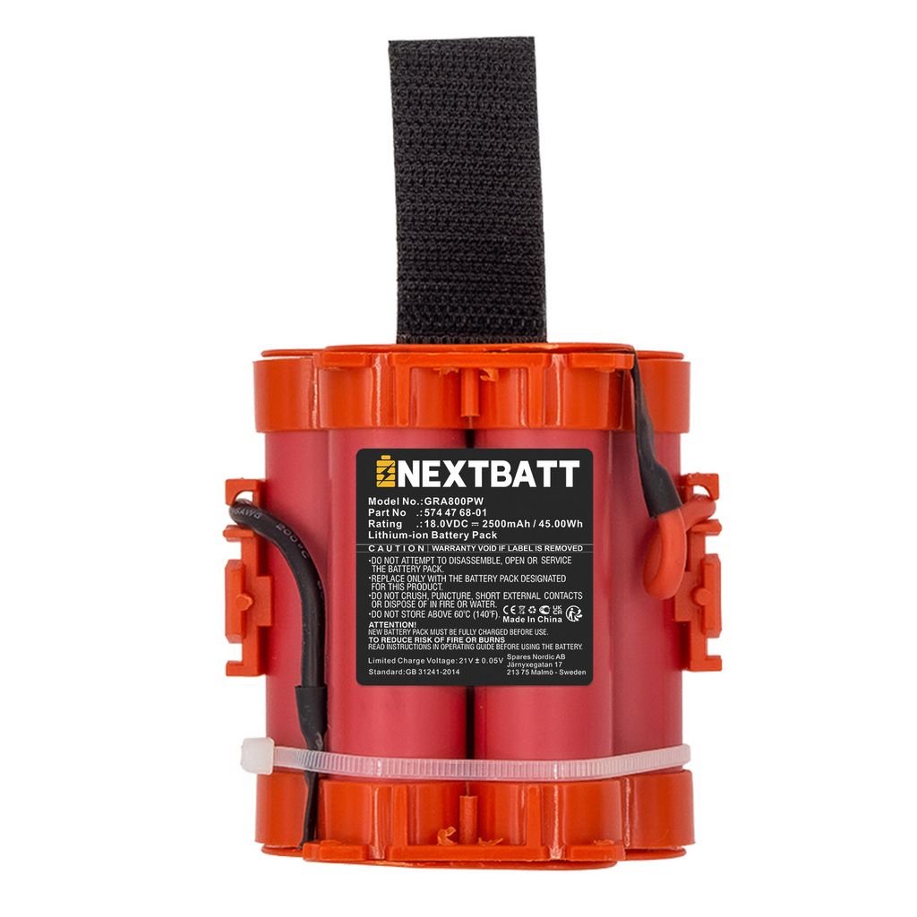 Batteri till Gardena R40Li m.fl. + robotgräsklipparknivar (36-pack)
