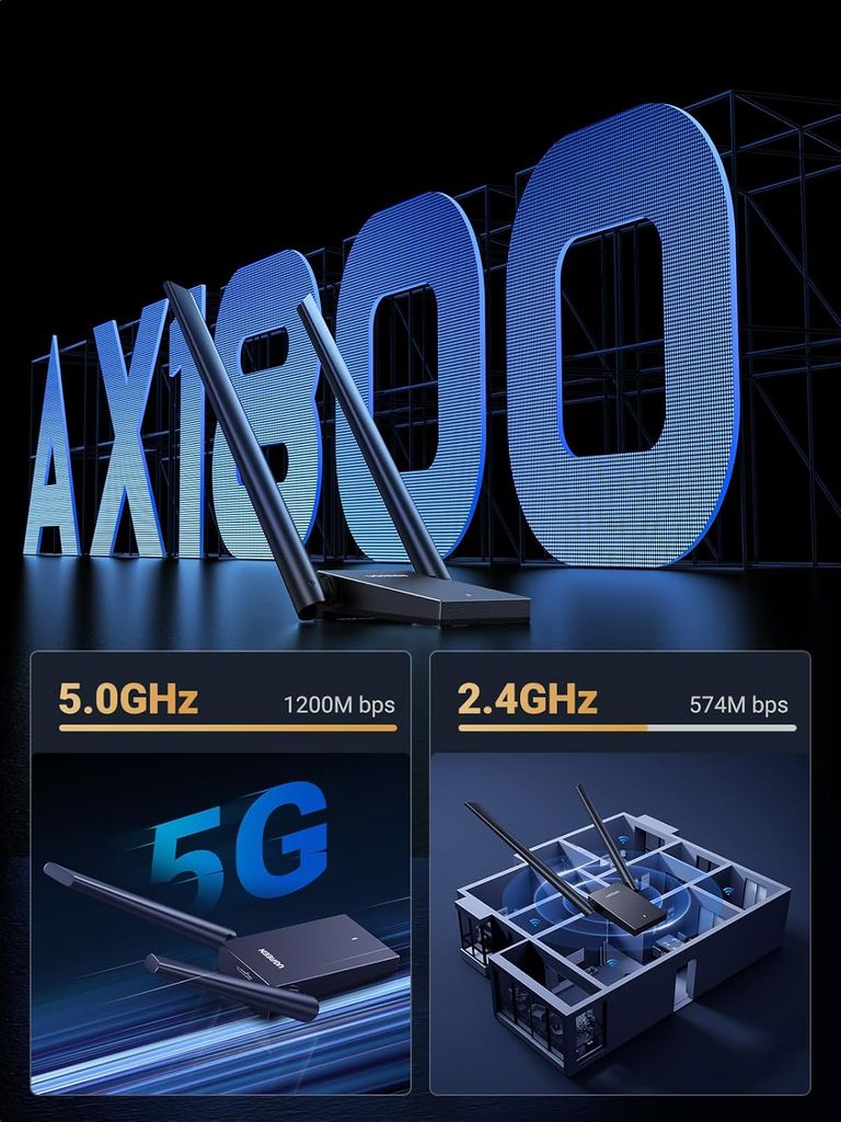 UGREEN AX1800 Dual-Band Wireless Adapter Wi-Fi 6