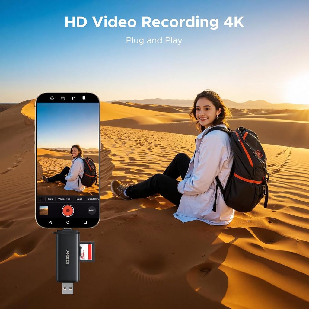 UGREEN 2-in-1 USB-C/USB-A Memory Card Reader