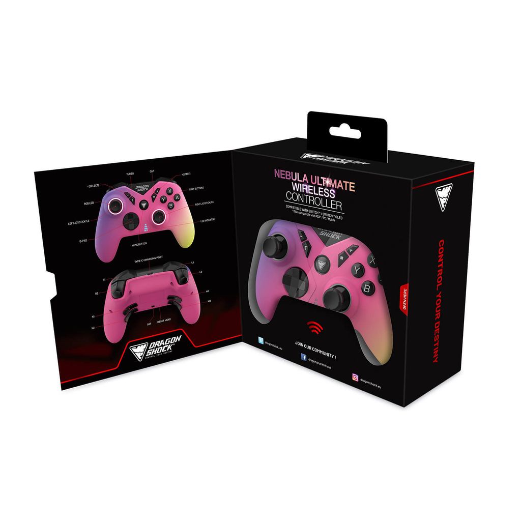 DragonShock Nebula Ultimate wireless controller for Switch – Candy