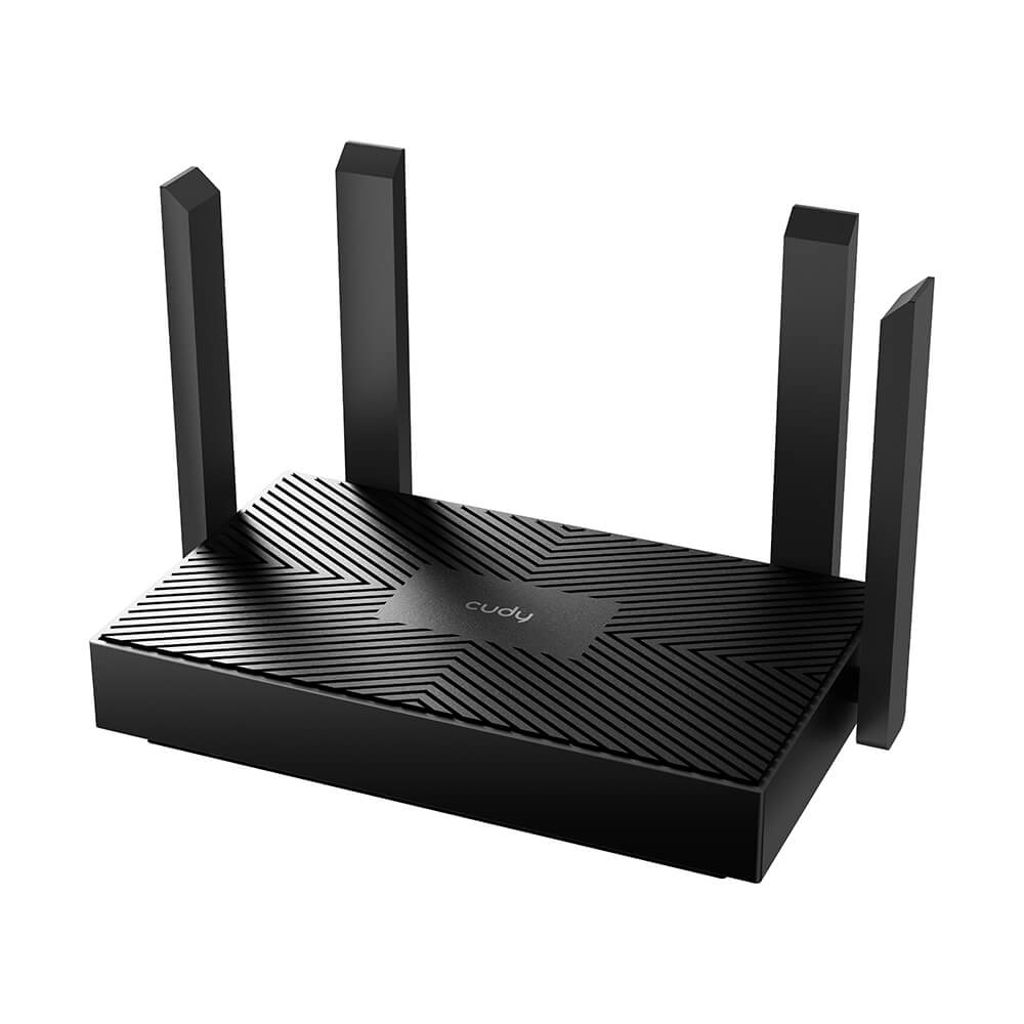 CUDY WR1500 Wi-Fi Router AX1500 Gigabit Mesh – Svart