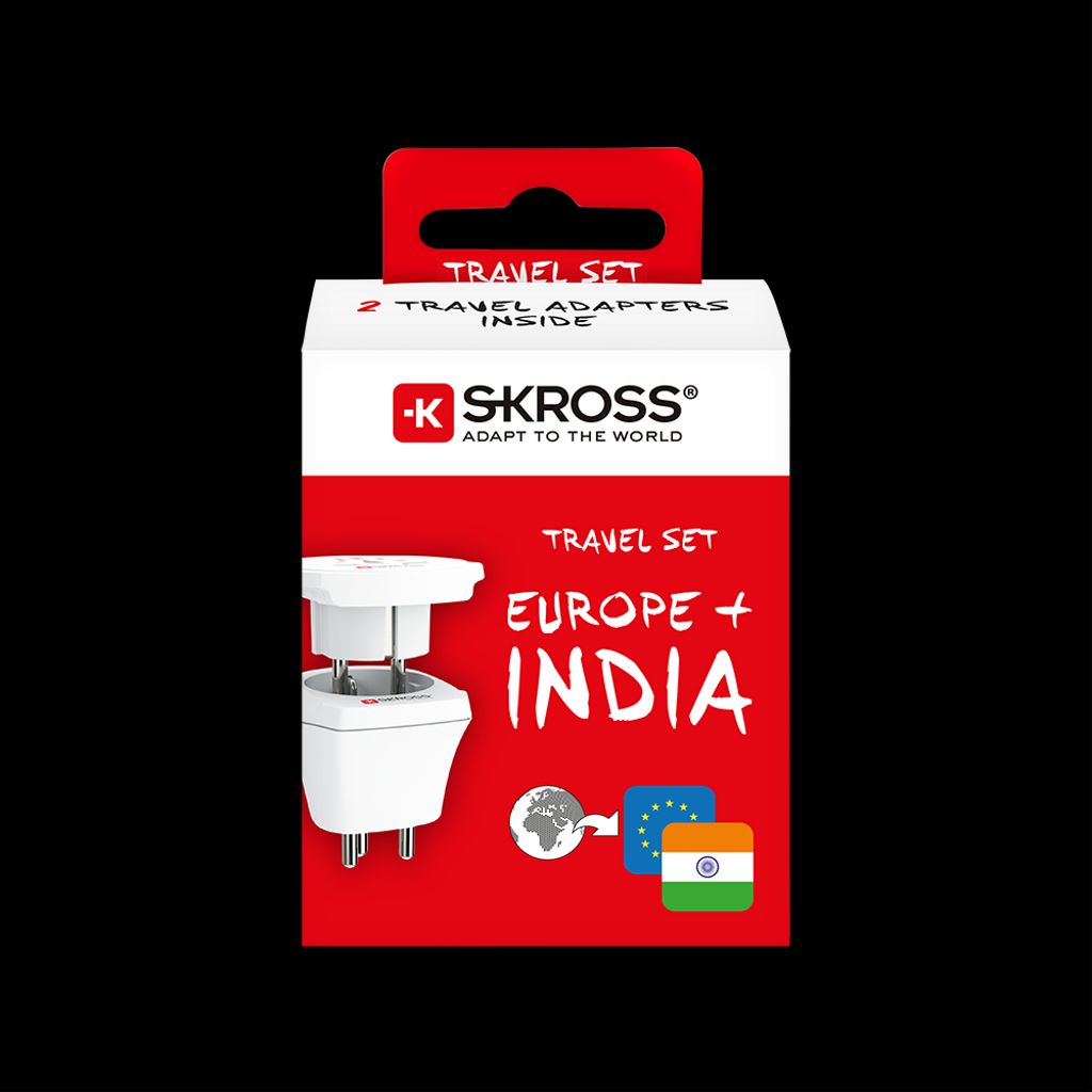 SKROSS Reiseadapter Combo World til India