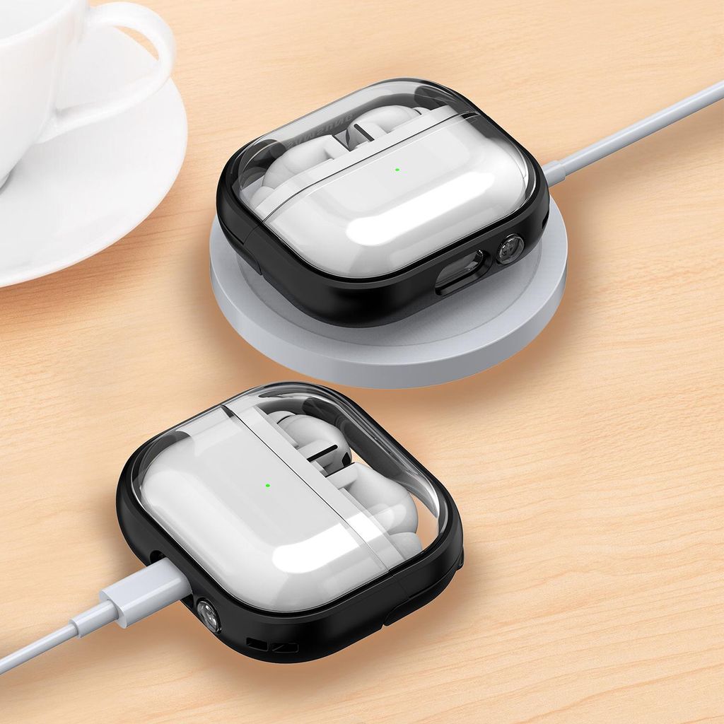 Hybridisuojakotelo Samsung Galaxy Buds 3 / 3 Pro -kuulokkeille – Läpinäkyvä