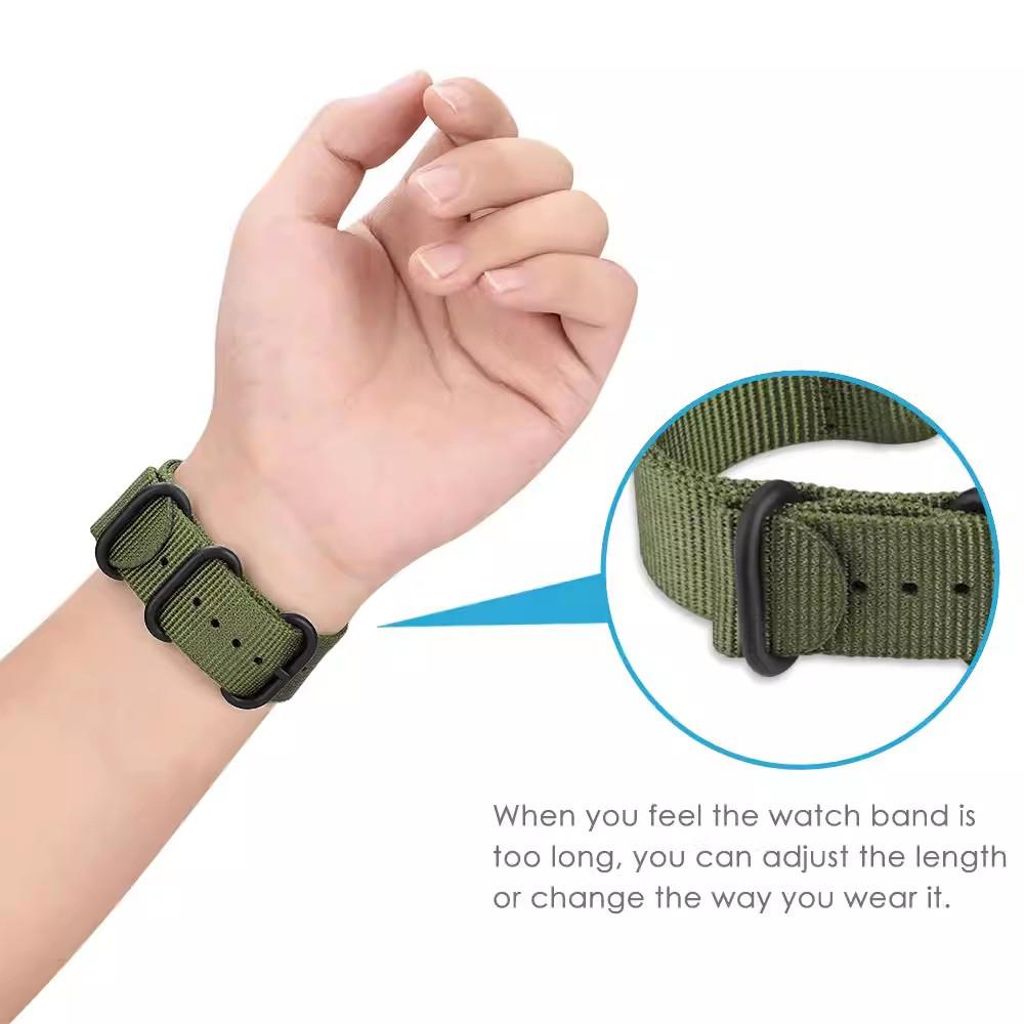 Garmin Fenix 8/7X/6X/5X Klokkereim Nylon/Lerret – Svart