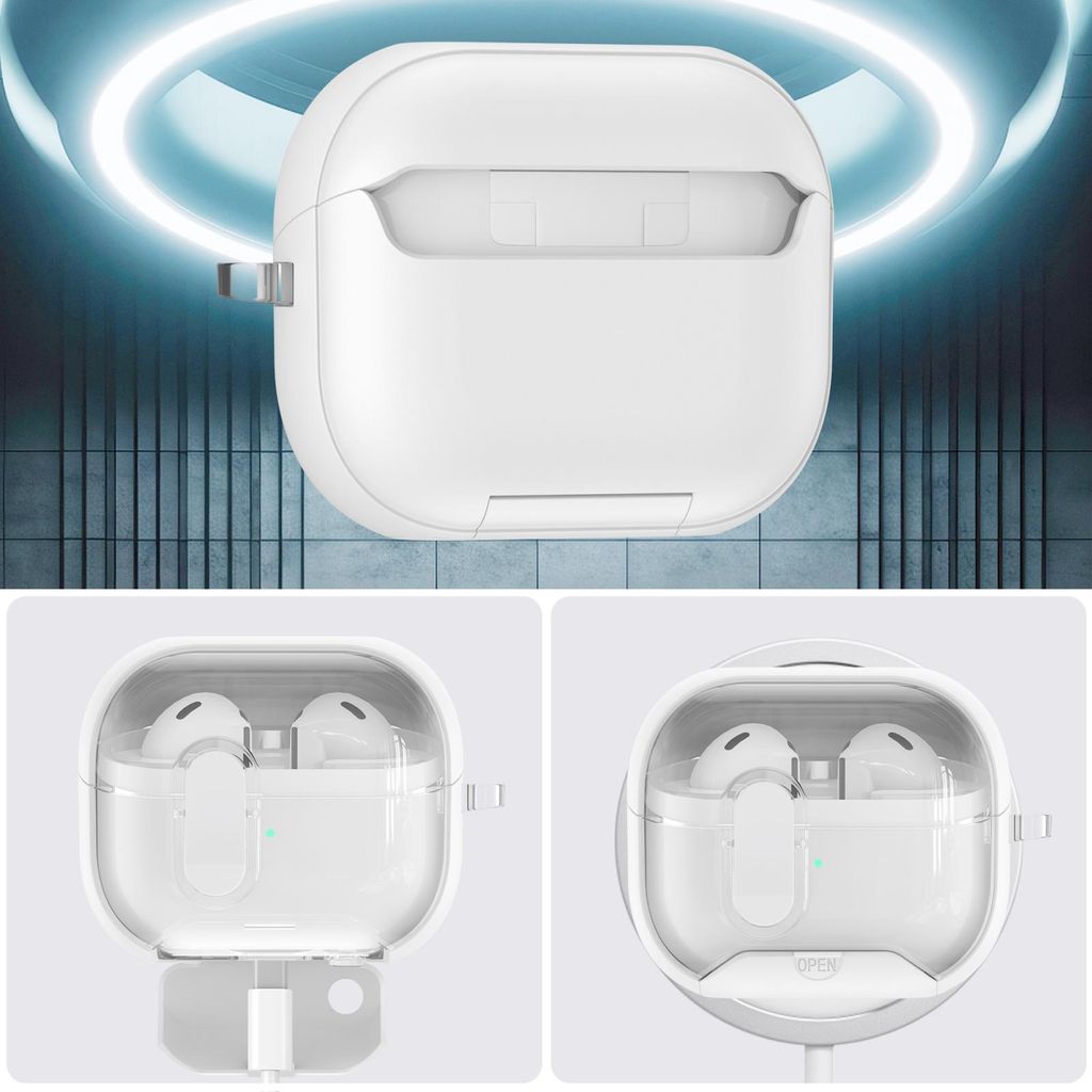 Deksel med stativ til Samsung Galaxy Buds 3 / 3 Pro - Svart