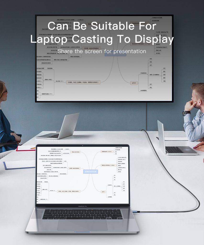 YESIDO HM10 USB-C - HDMI -kaapeli 4K 60Hz, 2m