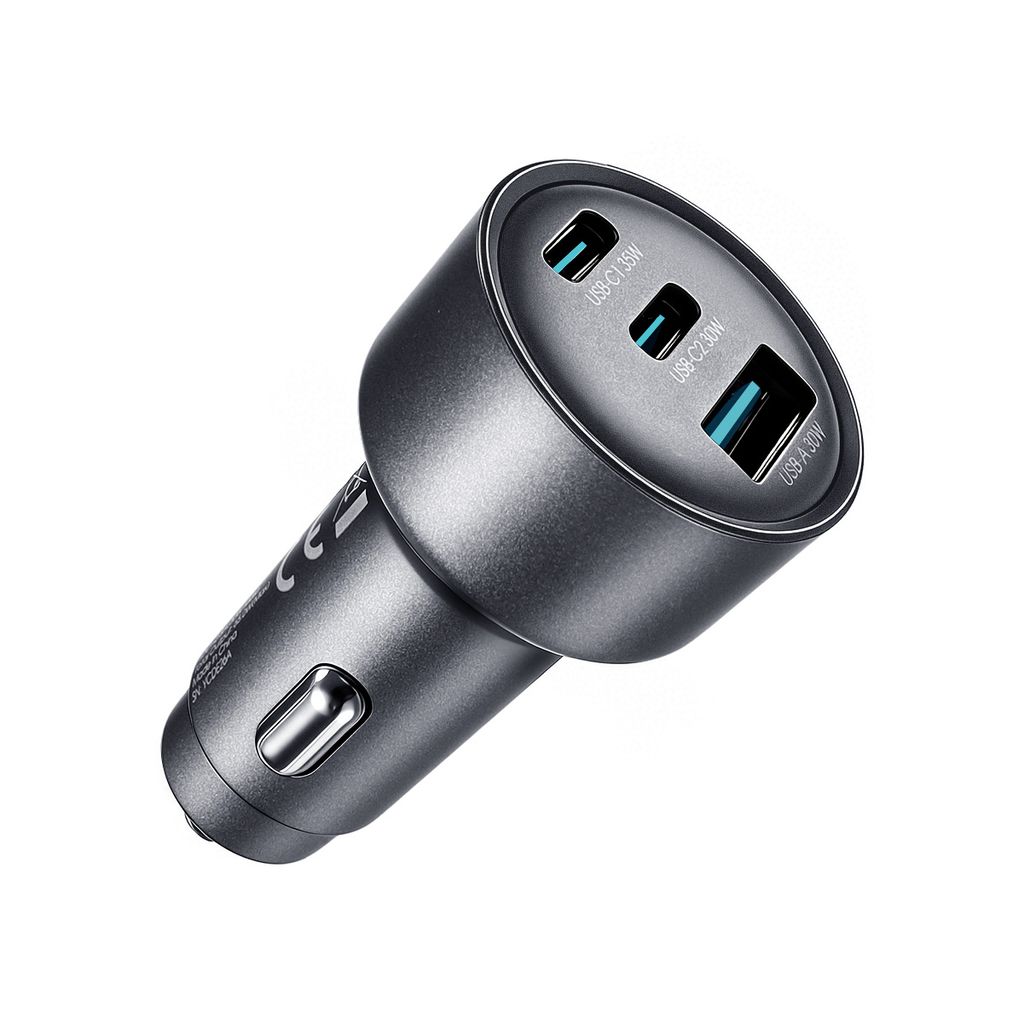 Joyroom JR-CL21 65W 3-i-1 billaddare USB-C/USB-A – Svart