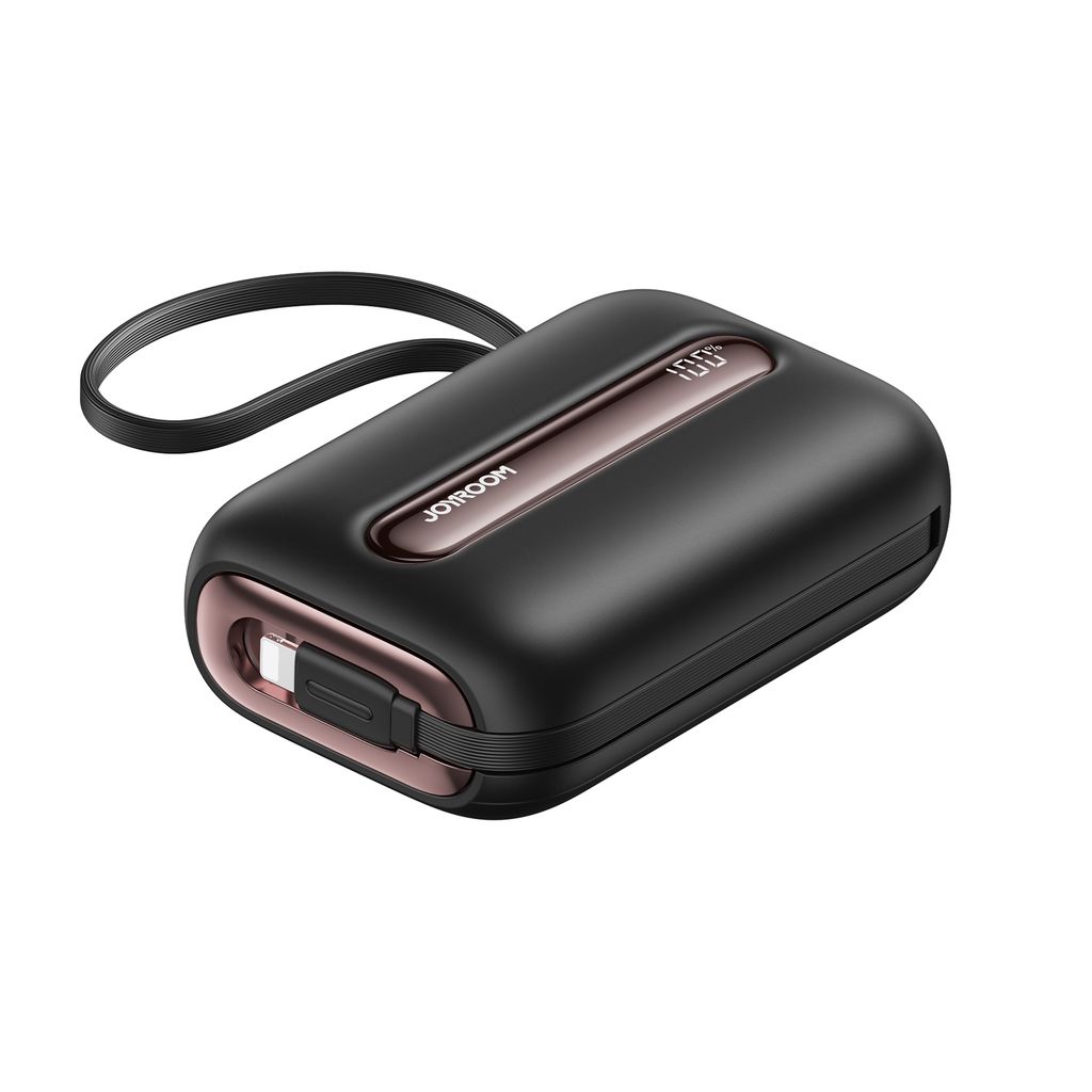 Joyroom JR-L012 Ultra powerbank 20000mAh met USB-C/Lightning-kabels - Zwart