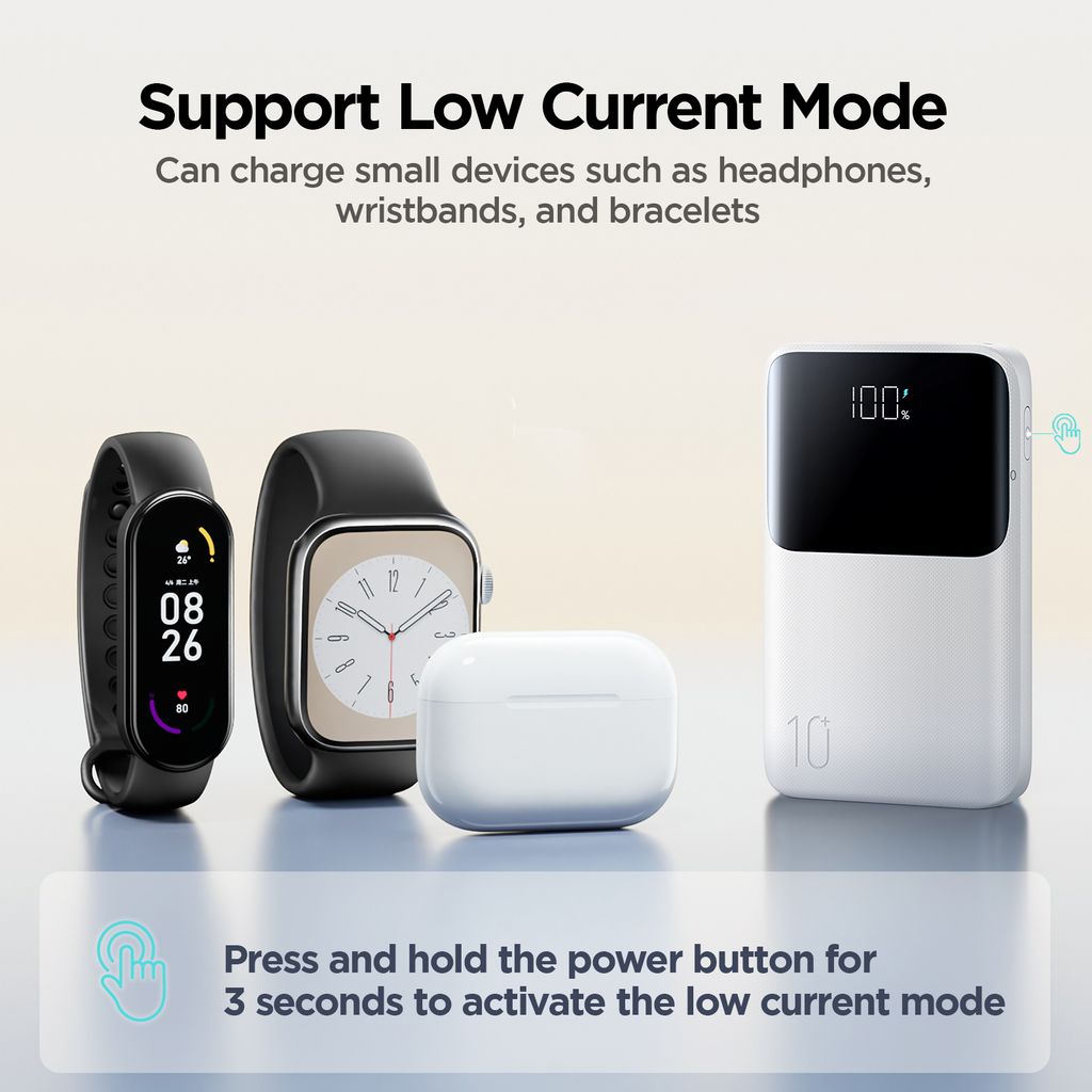 JOYROOM JR-QP191 Mini Powerbank 10 000 mAh med 22,5 W hurtiglading - Svart