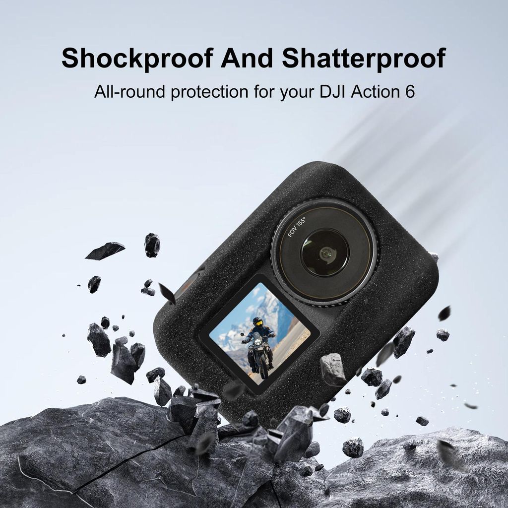 PULUZ Højdensitets Skumbeskytter til DJI Osmo Action 6 – Sort