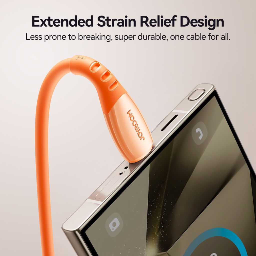 Joyroom S-A59 hurtigladekabel USB-A til USB-C 1,2m – Oransje