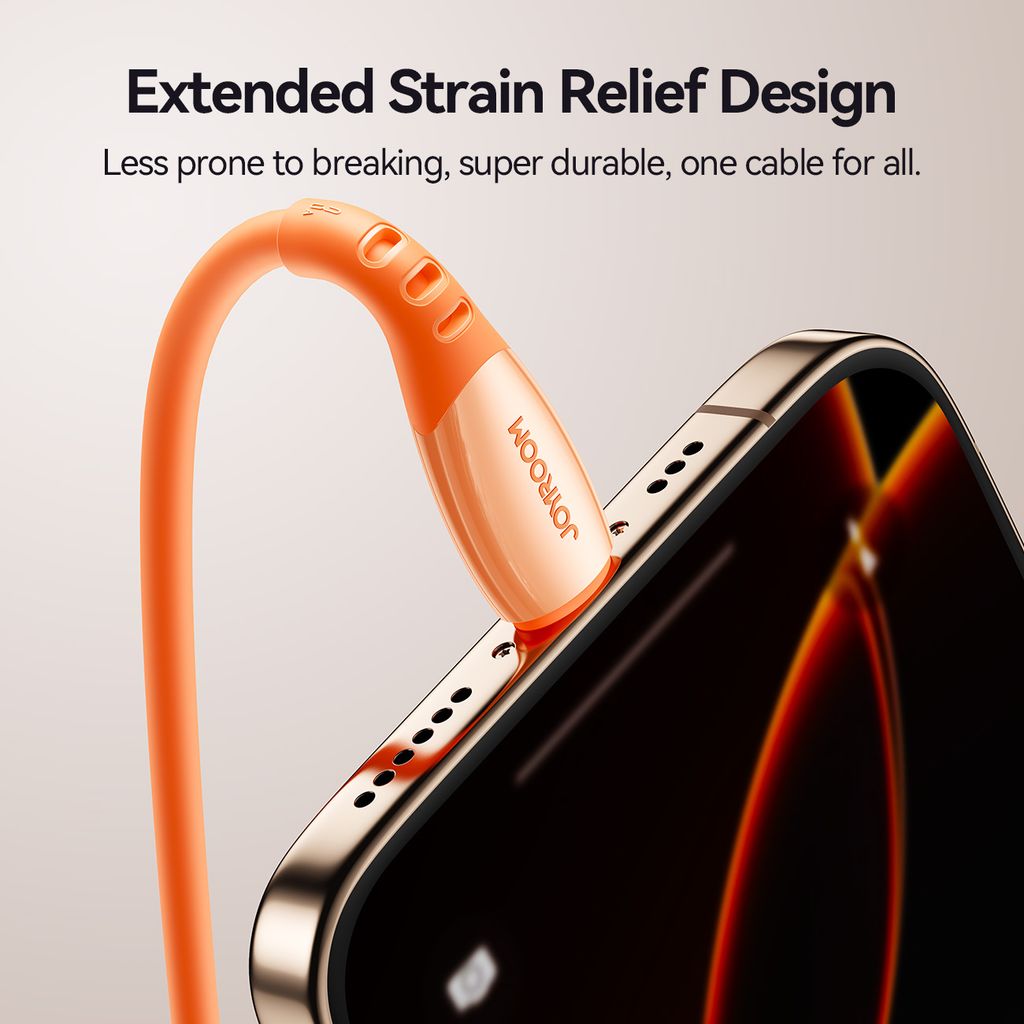 Joyroom S-A59 USB-A til Lightning hurtigladekabel 1,2m – oransje