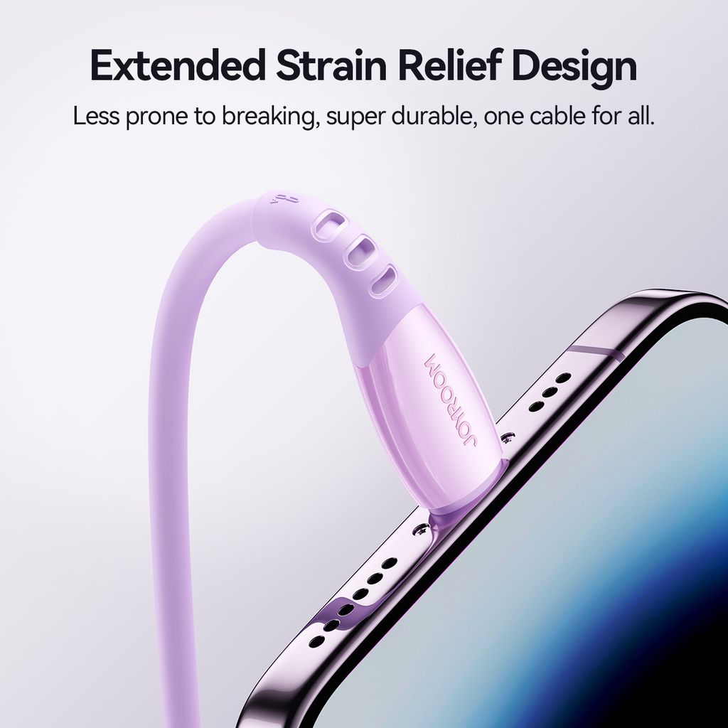 Joyroom S-A59 3A hurtigladekabel USB-A til Lightning 1,2m – Lilla