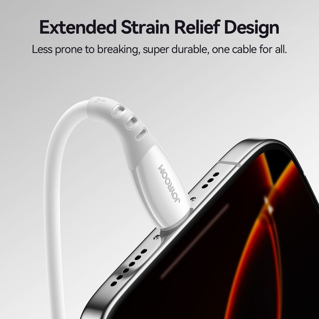 Joyroom S-A59 hurtigladekabel USB-A til Lightning 1,2m – Hvit