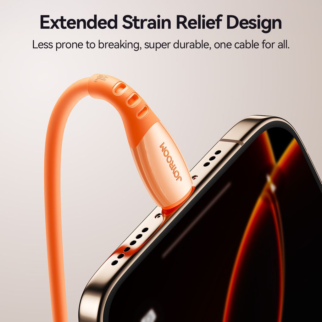 Joyroom S-A59 fastladekabel USB-C til Lightning 30W 1.2m – Oransje