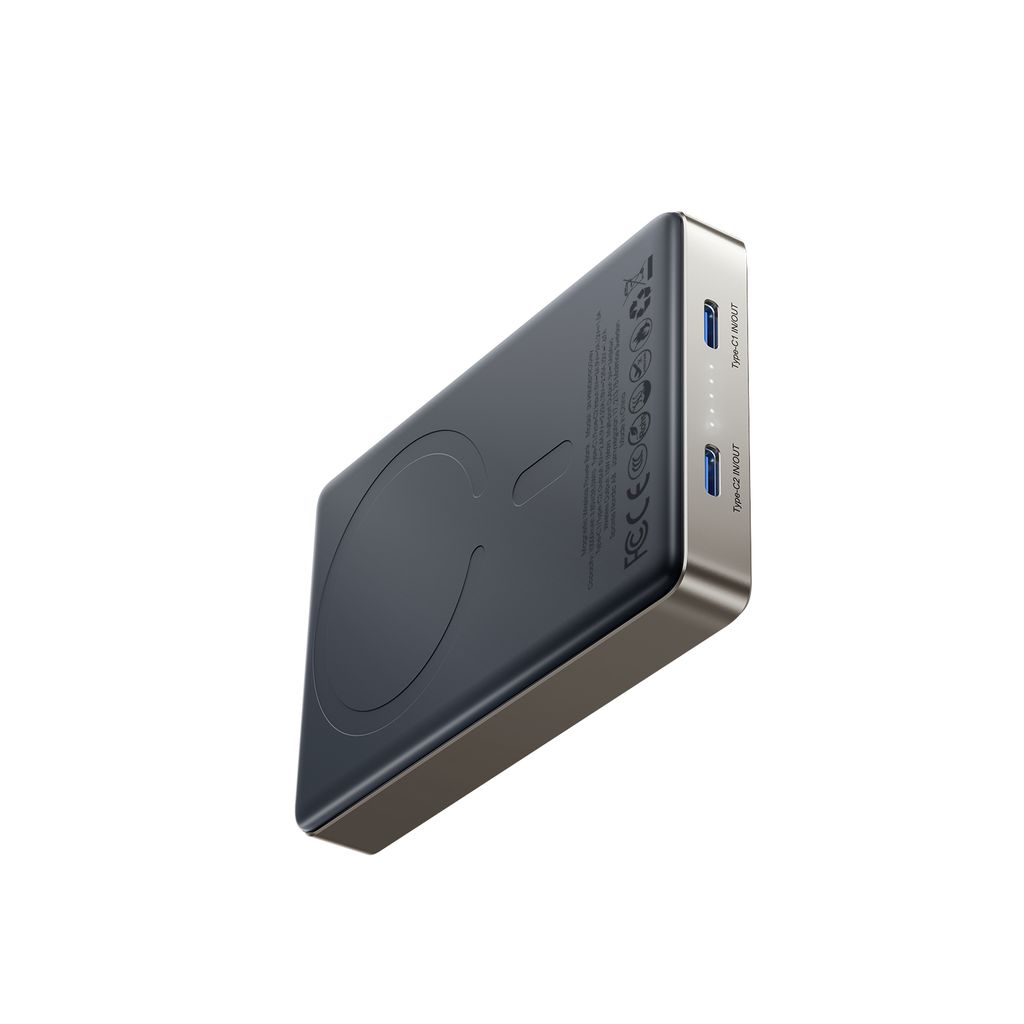 SiGN ultratynn magnetisk powerbank 10000mAh, 22,5W – Titan