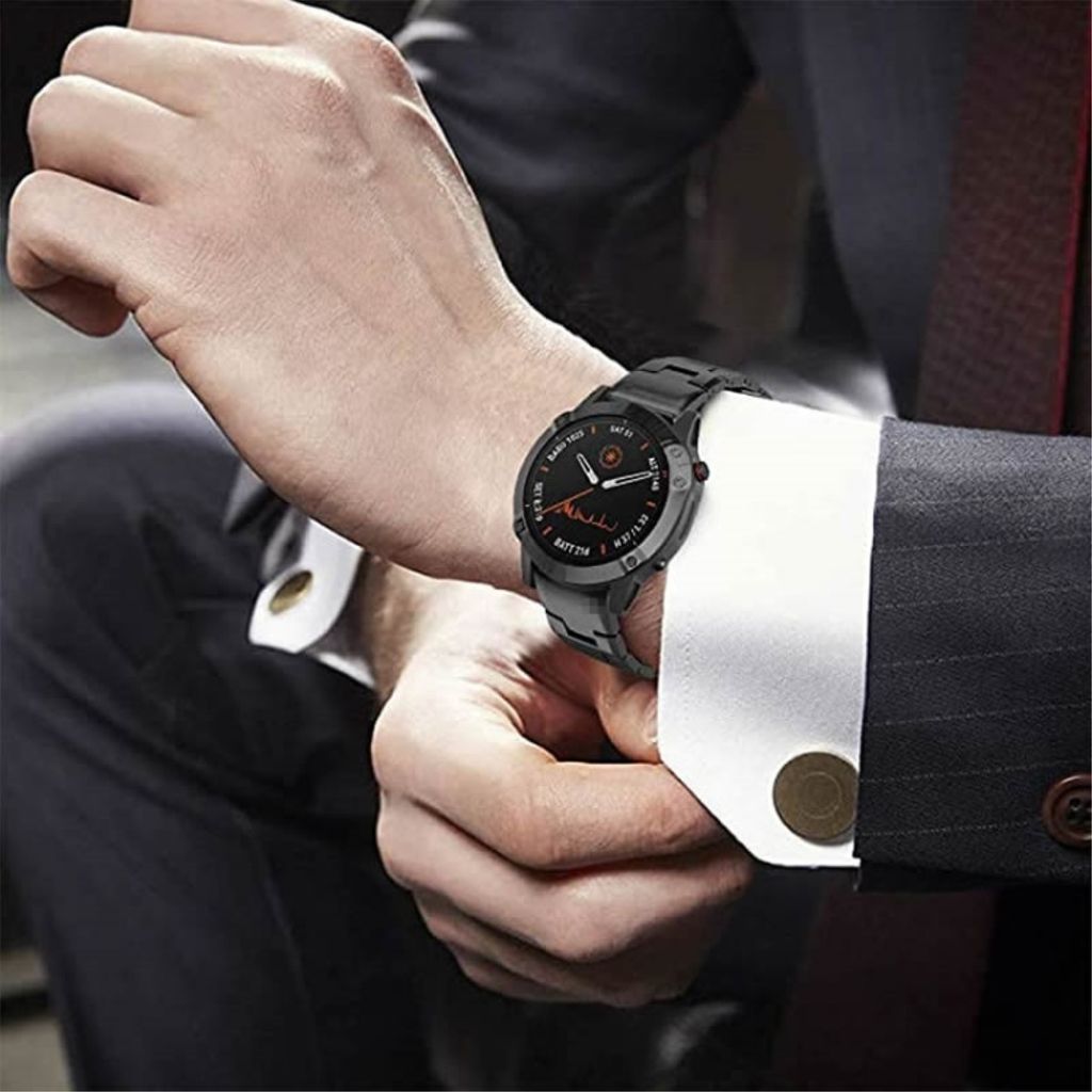 Garmin Fenix 7X Solar Klokkereim i titanlegering med hurtigutløser - Grå