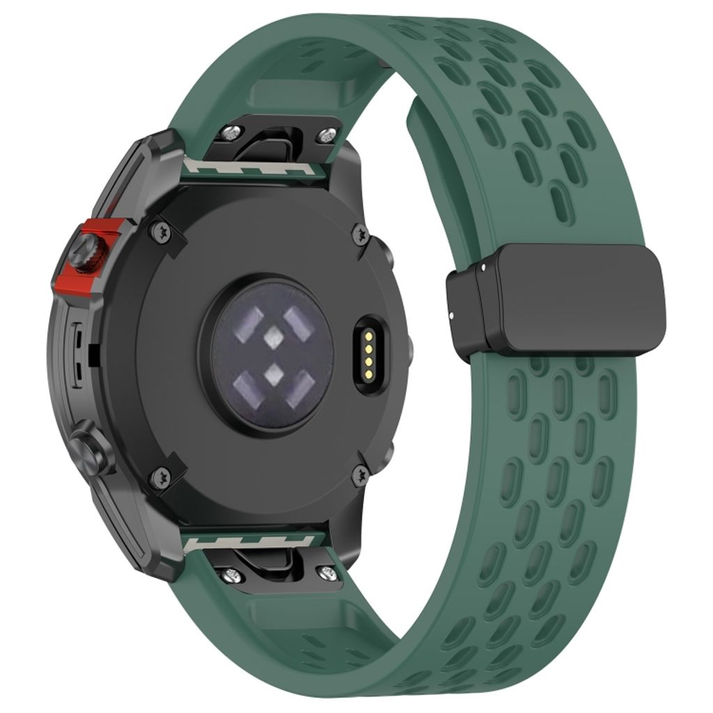 Garmin Fenix 7X Pro Klokkereim i silikon ensfarget - Grønn