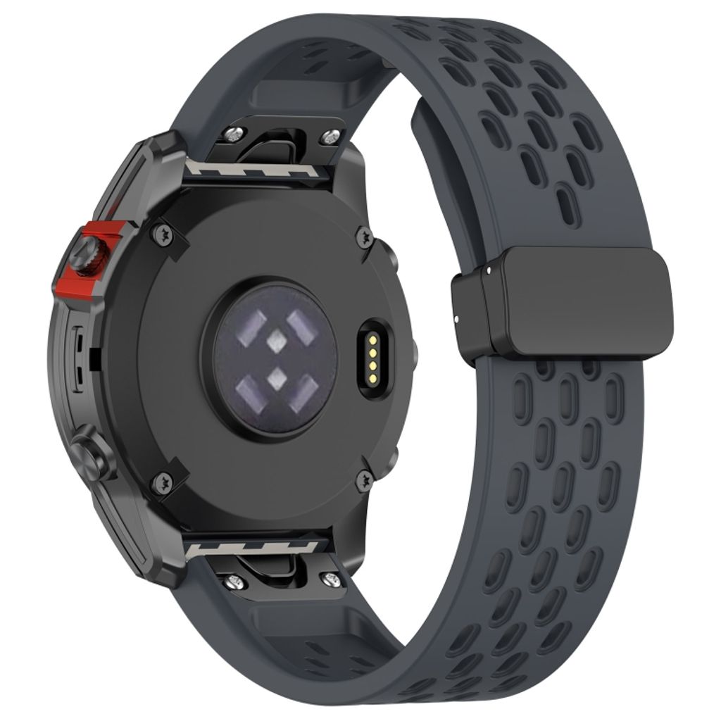 Garmin Fenix 7X Pro Klokkereim i silikon ensfarget - Grå