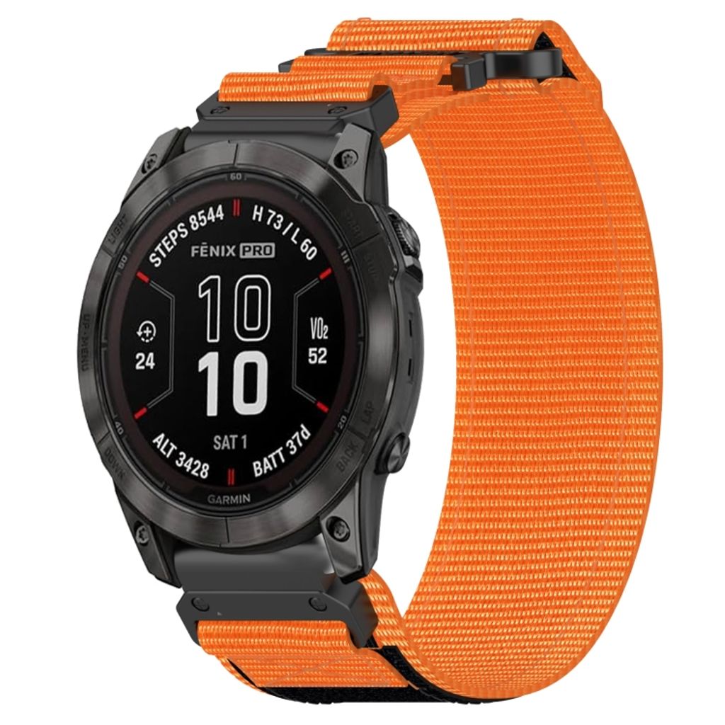 Garmin Fenix 7X Pro 51mm Klokkereim i nylon - Oransje