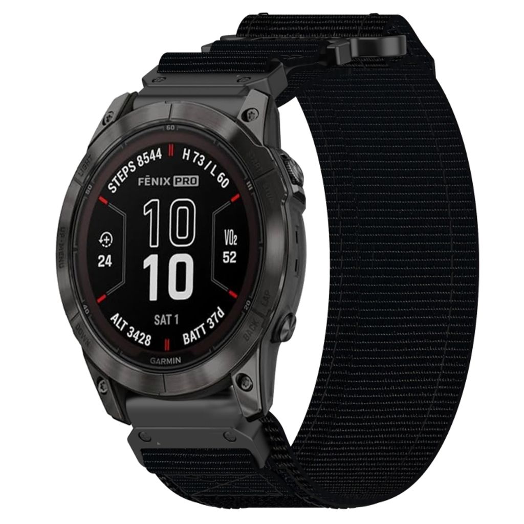 Garmin Fenix 7X Pro 51mm Klokkereim i nylon - Svart