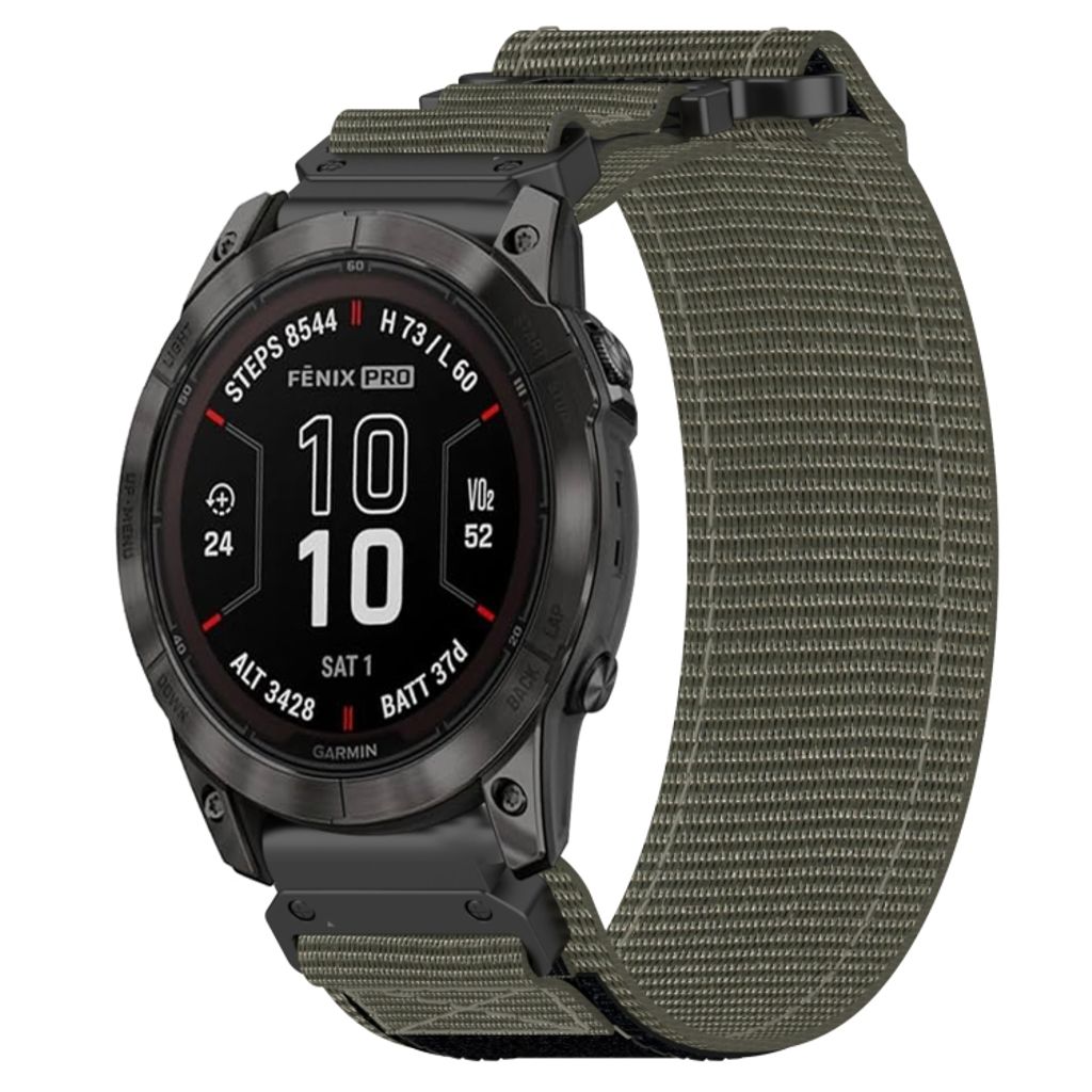 Garmin Fenix 7X Pro 51mm Klokkereim i nylon - Grå
