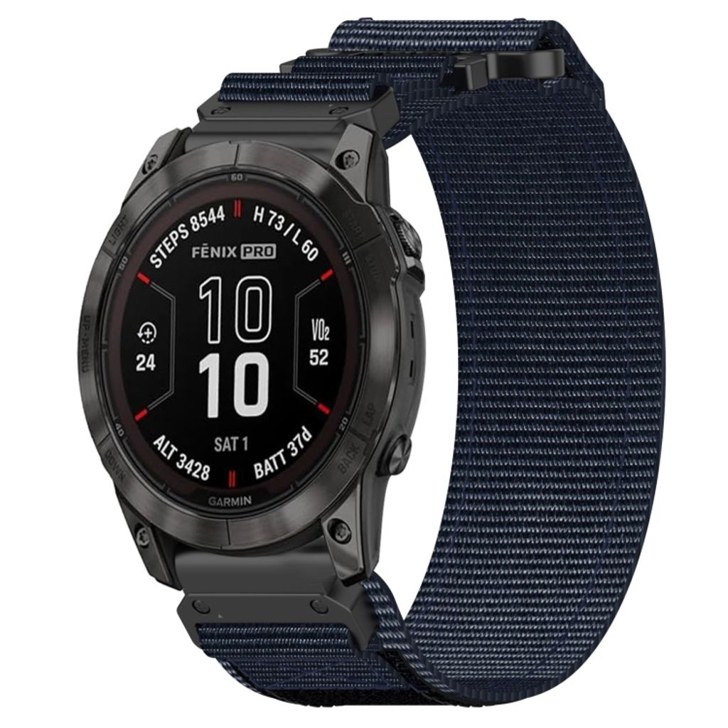 Garmin Fenix 7X Pro 51mm Klokkereim i nylon - Blå