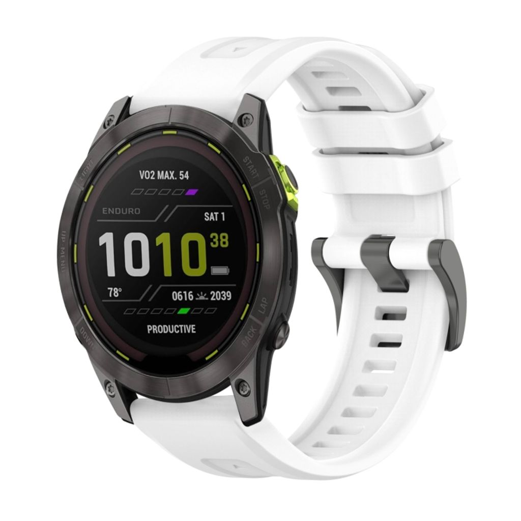 Garmin Enduro 3 Urrem i silikone ensfarvet - Hvid