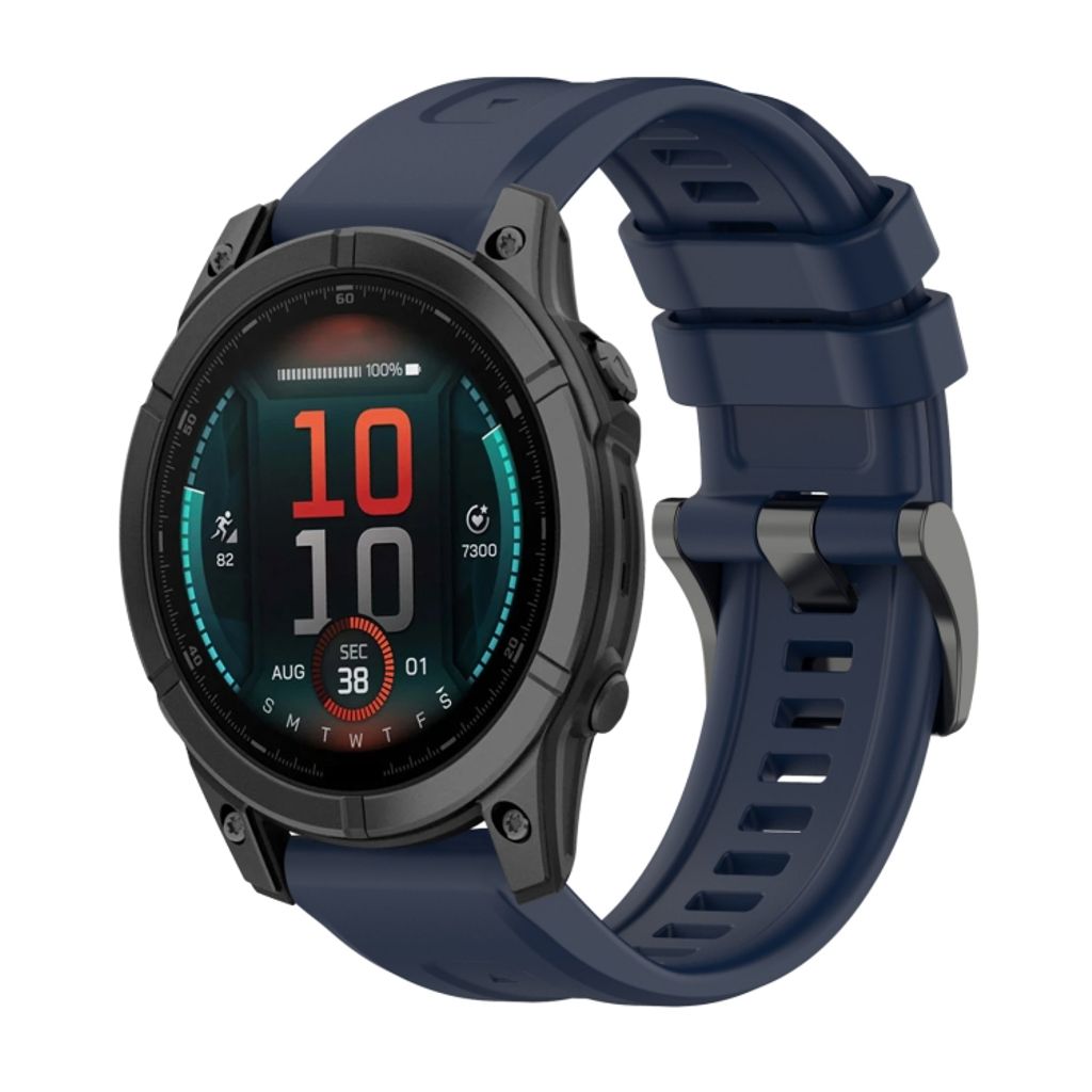 Garmin Fenix E 47mm Klokkereim i silikon ensfarget - Blå