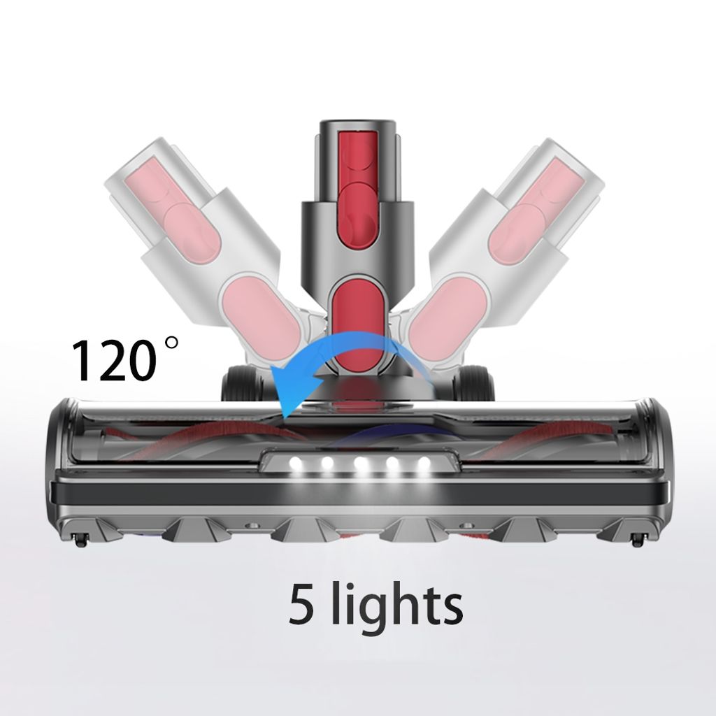 Gulvmunnstykke for teppe til Dyson V7 / V8 / V10 / V11 – Elektrisk rullebørste