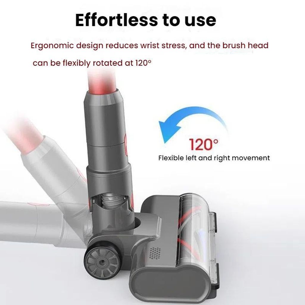 Høytytende gulvbørste med LED-lampe for Dyson V7/V8/V10/V11/V15