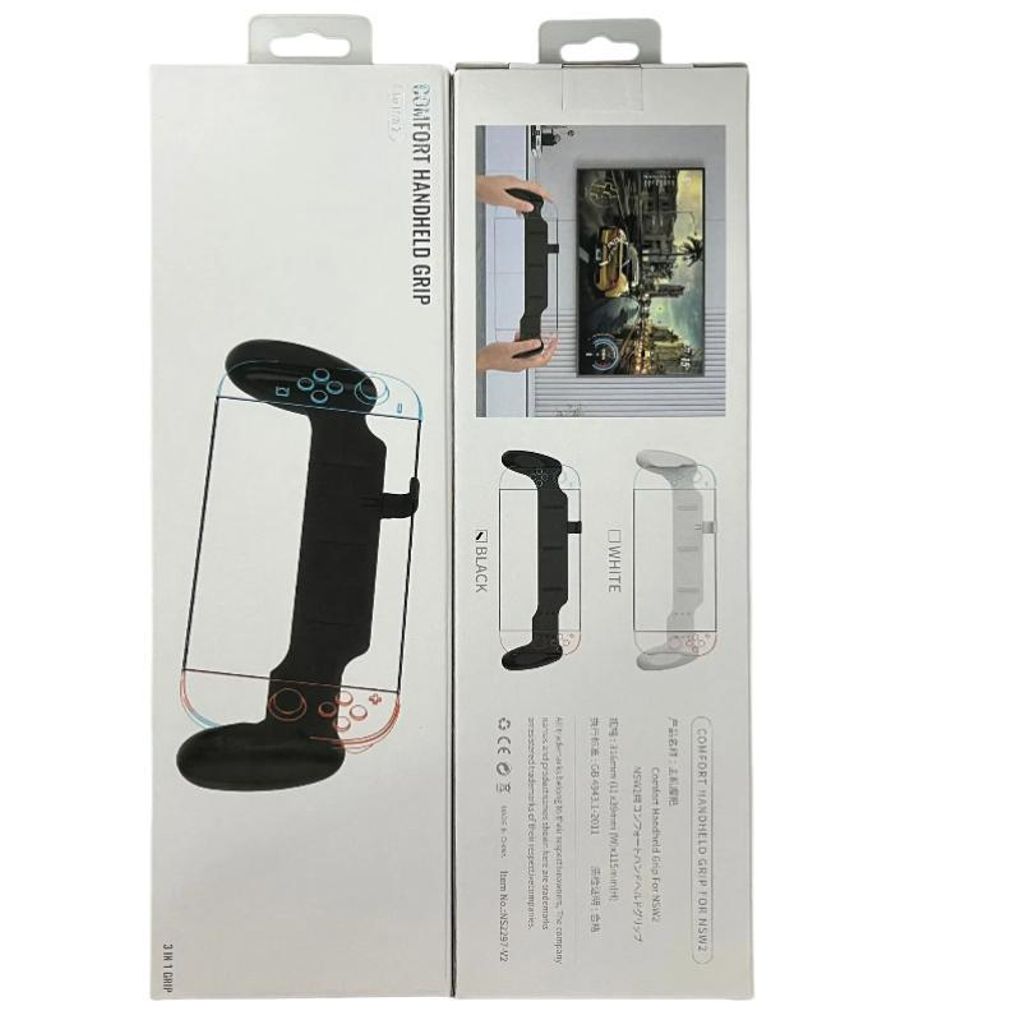 Ergonominen kahva Nintendo Switch 2 / Switch / Switch OLED -ohjaimelle - musta