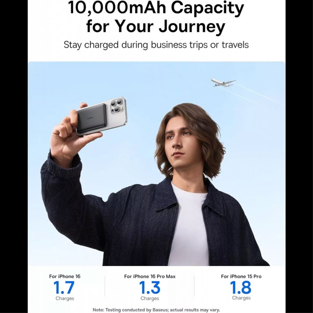 Baseus PicoGo AM41 Ultratynn Powerbank 10000mAh - Svart