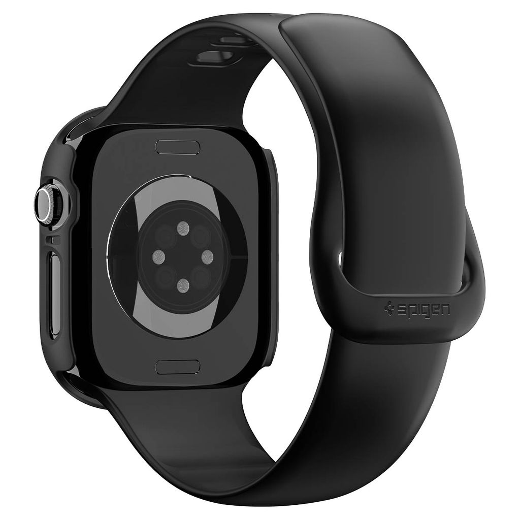 Spigen Thin Fit Cover til Apple Watch 12 (46mm) - Sort
