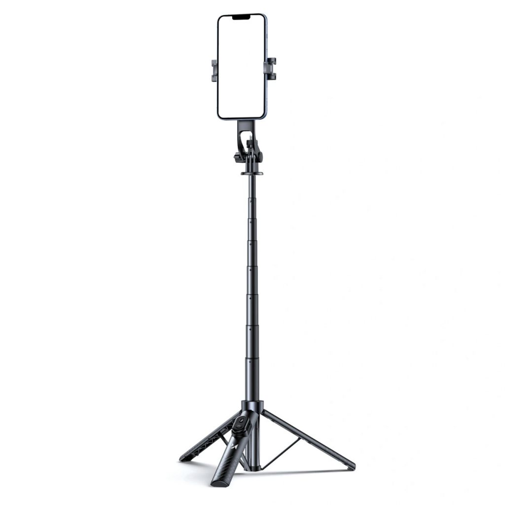 Wozinsky WC1Y30S selfiepinne med tripod och mobilhållare, 130cm – svart