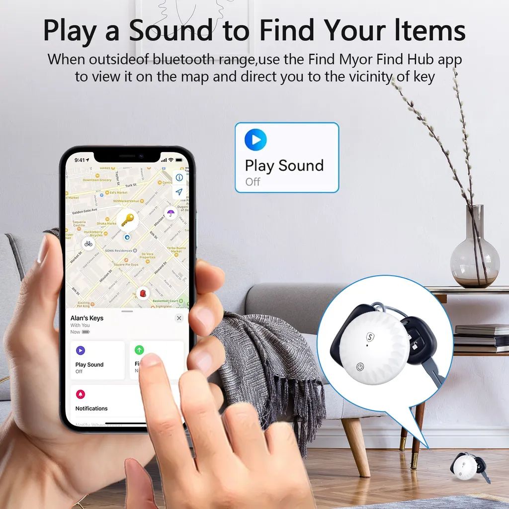 SiGN Location Finder Smart Tag Bluetooth Locator, 2 stuks - Wit