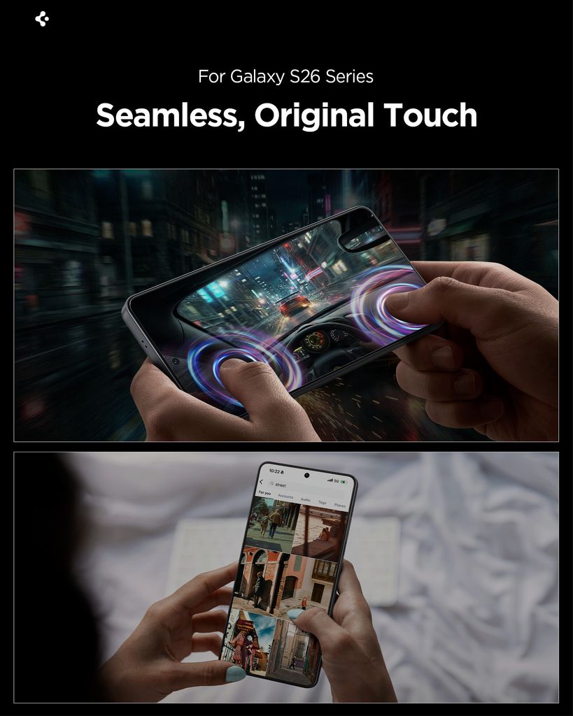 Spigen Samsung Galaxy S26 Plus Glas.tR EZ fit Pro HD Skärmskydd, 2-pack