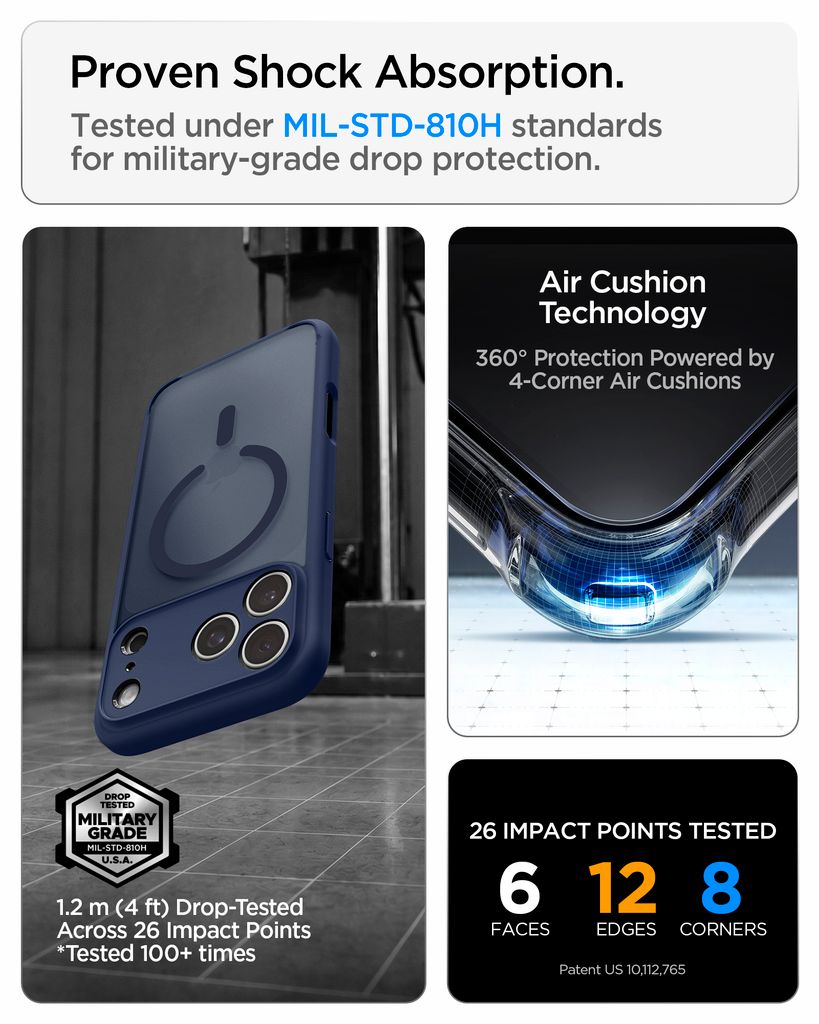 Spigen Ultra Hybrid MagFit Skal till iPhone 18 Pro Max/17 Pro Max - Frostad Blå