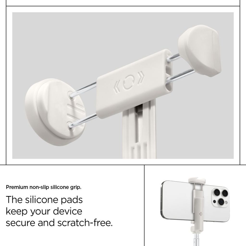 Spigen S541W Bluetooth selfiestang / stativ, 146 cm - hvit