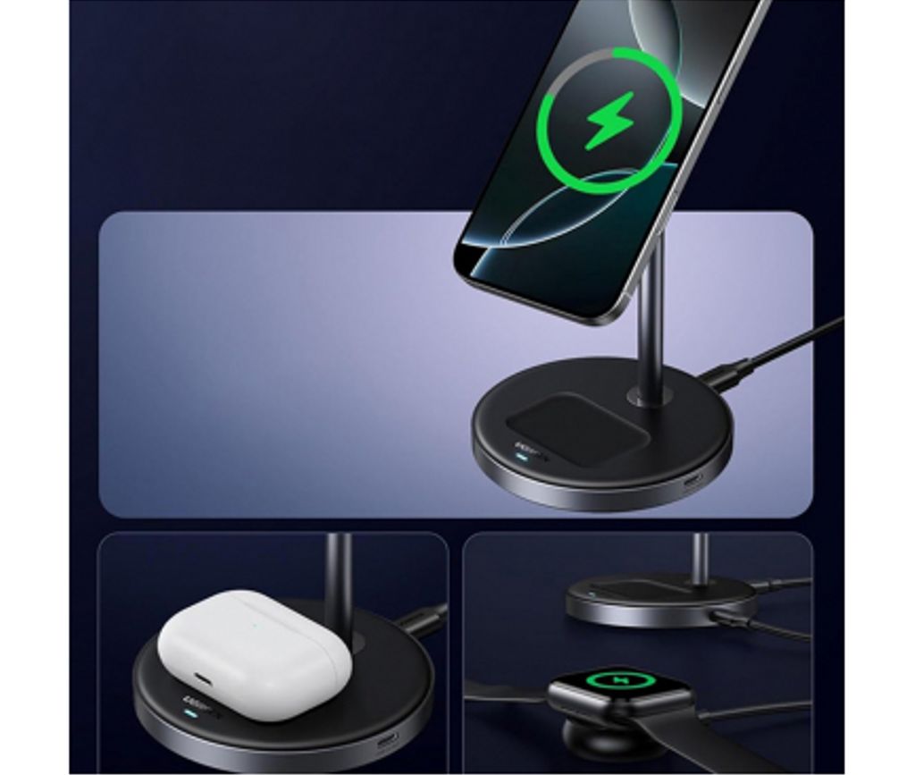UGREEN W710 3-i-1 trådløs lader 20W – svart