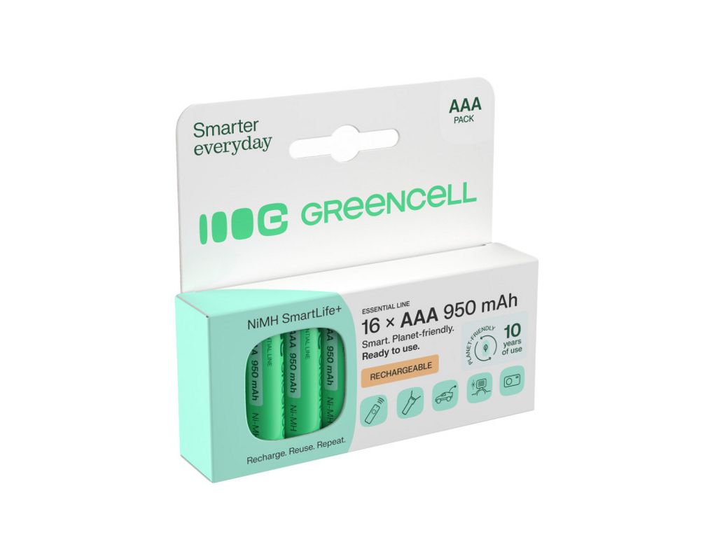 Green Cell 4x AAA HR03 950mAh Genopladeligt Batteri Pack