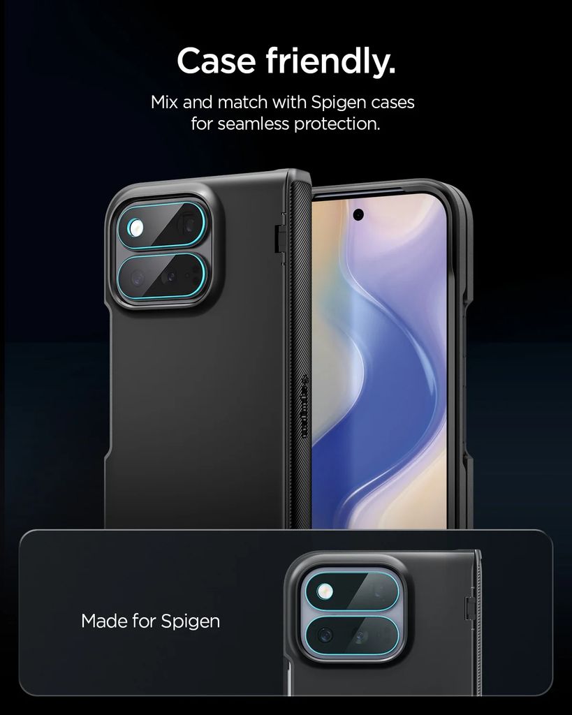 Spigen Glas.tR EZ Fit Optik Pro -linssinsuoja 2-pakkaus  Google Pixel 11 Pro Fold:lle