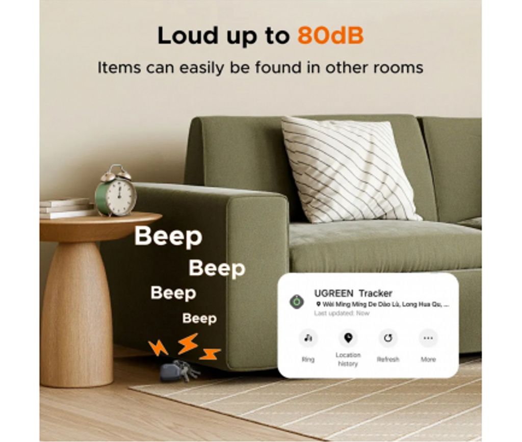 Ugreen SmartTag CM829 -seurantalähetin Samsung Galaxylle - harmaa