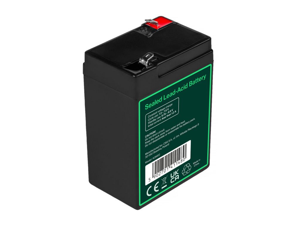 Green Cell AGM VRLA 6V 4,5Ah vedlikeholdsfritt batteri for alarmsystem, kasseapparat, leker
