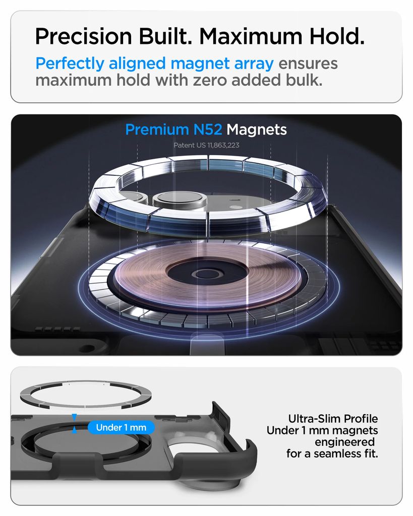 Spigen Ultra Hybrid Pro MagFit Skal till iPhone Duo - Frost Black