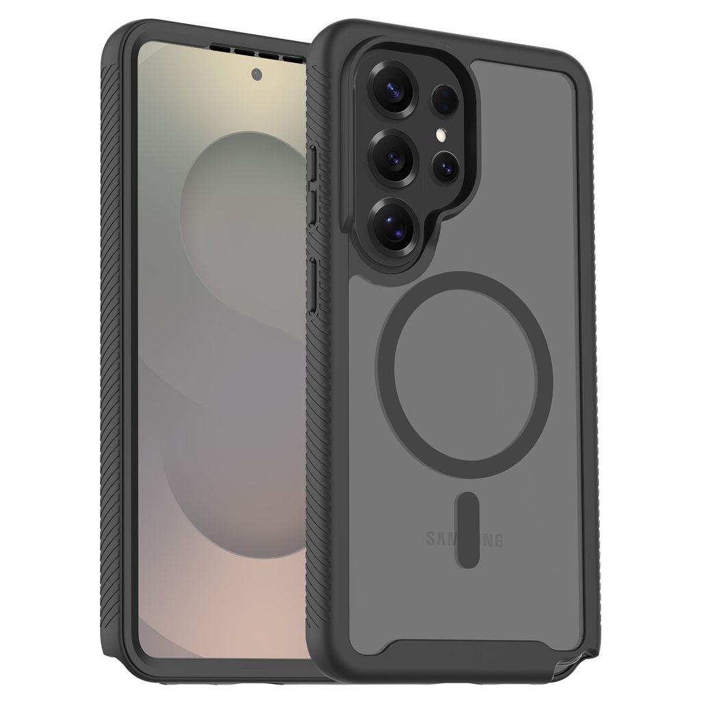 Mobique Samsung Galaxy S26 Ultra MagSafe Fuldt Beskyttende Cover - Sort/Gennemsigtig