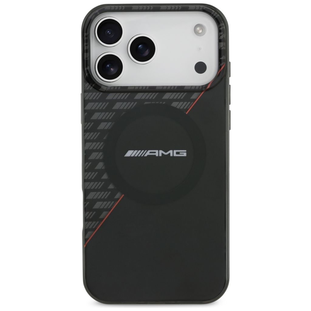 Mercedes AMG IML Double Layer Rhombs MagSafe -kuori till iPhone 18 Pro Max/17 Pro Max - Musta