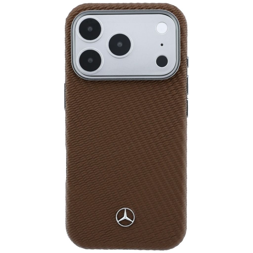 Mercedes Wood Effect MagSafe -kuori till iPhone 18 Pro Max/17 Pro Max - Ruskea