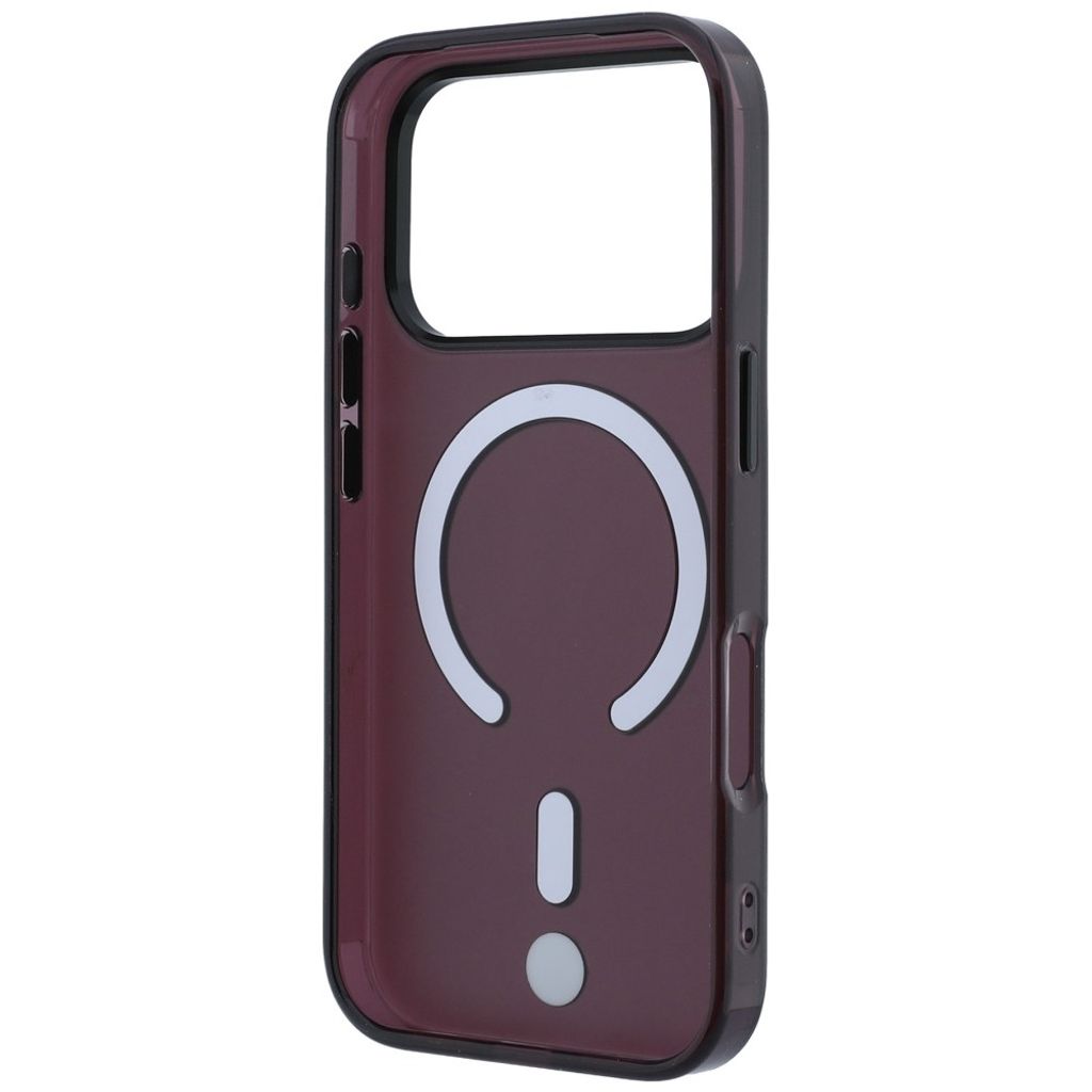BMW Sign Frosted IML Metal Logo MagSafe -kuori till iPhone 18 Pro/17 Pro - Burgundi