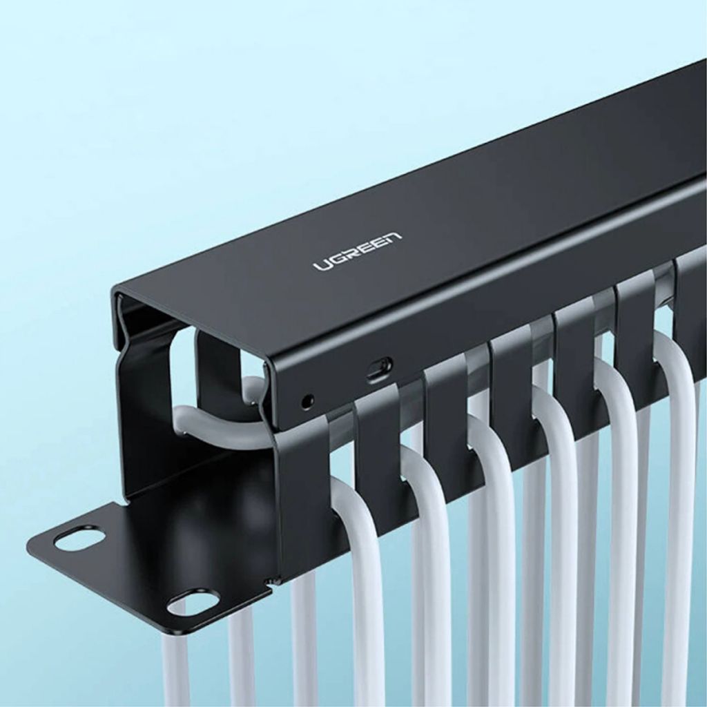 UGREEN NW128 kabelorganiserare, 24 portar – svart